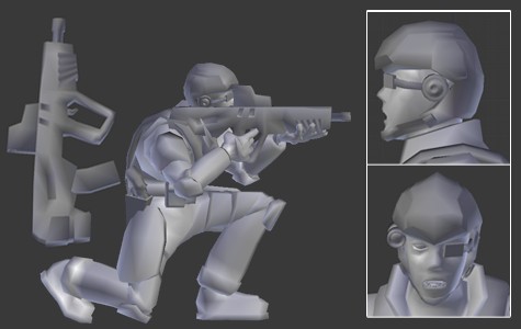 Low Poly Modern Soldier (rigged) preview image 1